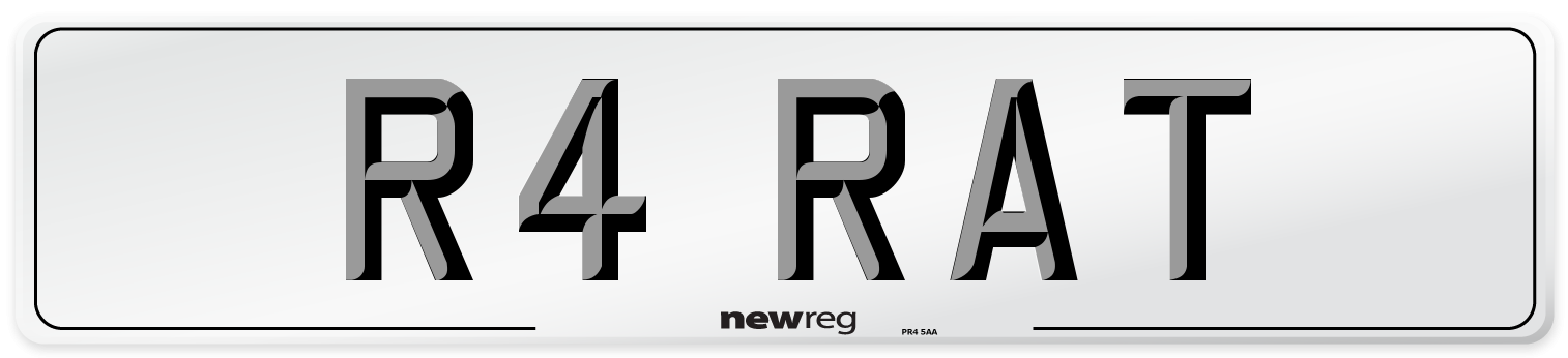 R4 RAT Number Plate from New Reg